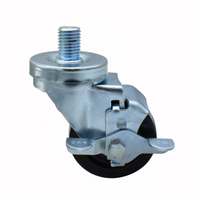 BK Resources 3SBR-6ST-LDP-TLB Shelf Casters & Leveling Feet