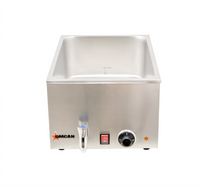 Electric Countertop Wet Food Warmer, Stainless Steel, Thermostatic Controls, 1 Full-Size or 2 Half-Size Pan Capacity