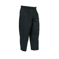 Millennia Unisex Classic Cook's Pants with Elastic Waist, Black, 2X