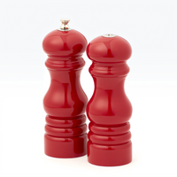 American Metalcraft 6-Inch Red Wood Salt & Pepper Mill/Shaker Set