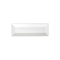 Winco Royalsquare White Rectangular Porcelain Platter, 12 x 4 x 3/4 Inches