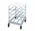 Thumbnail image #1 for Half-Size Low-Profile Mobile Poly Top Can Rack for #5 and #10 Cans
