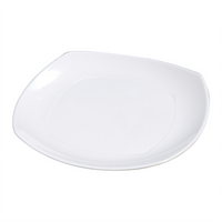 Carlisle 11-1/2 Inch Square Melamine Dinner Plate with Rolled Edge, White