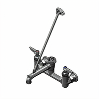 T&S Brass 8-Inch Wall Mount Service Sink Mixing Faucet with Vacuum Breaker