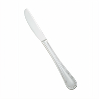 Winco Dots 8-3/4 Inch Dinner Knife, Heavy Weight, 18/0 Stainless Steel, Mirror Finish