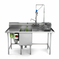Power Soak Power Prep Advanced 2-Bay Produce Wash Sink System, 66 Inch Wide, 208V