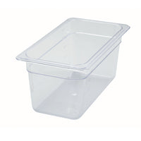 Winco Poly-Ware 1/3 Size Clear Polycarbonate Food Pan, 5-1/2-Inch Deep