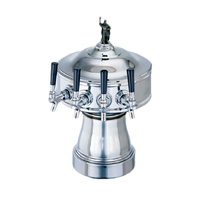 Perlick Gambrinus 4-Faucet Countertop Glycol-Cooled Draft Beer Tower, Polished Chrome