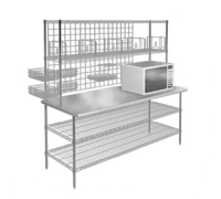 Eagle Group Biscuit Workstation with Stainless Steel Top, Wire Overshelves and Undershelves