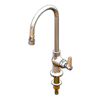T&S Brass Single Pantry Faucet with 10-Inch Rigid Gooseneck and 2.2 GPM Vandal-Resistant Aerator