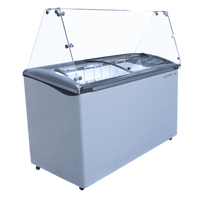 Beverage-Air 8-Flavor Dipping Cabinet Ice Cream Freezer with Sliding Glass Lids