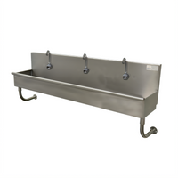 Advance Tabco 3-Station Wall-Mounted Multiwash Hand Sink with 3 Electronic Faucets, 60 Inch