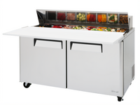 Turbo Air M3 Series Two-Section Sandwich/Salad Prep Table Refrigerator with 17-Inch Cutting Board, 16 Cu. Ft.