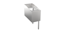 Krowne Stadium Series Stainless Steel Underbar Trash Station with Lift-Up Front Door for Slim Jim Receptacles
