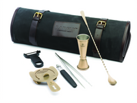 Barfly Essentials 7-Piece Mixology Bar Tool Set, Antique Gold-Plated Finish