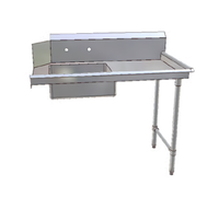 John Boos 36-Inch Straight Soiled Dishtable with 20 x 20 x 8 Pre-Rinse Sink, Right-to-Left Operation