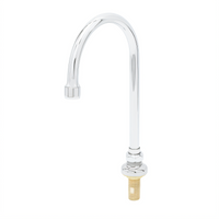 T&S Brass Deck Mount Swivel Dummy Gooseneck Faucet Spout with 1.5 GPM Laminar Flow, Low Lead