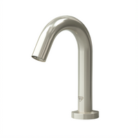 T&S Brass WaveCrest Gooseneck Sensor Lavatory Faucet, Single-Hole Deck Mount, Brushed Nickel, 0.5 GPM