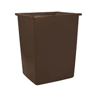 Rubbermaid Commercial Glutton 56 Gallon Brown Plastic Trash Container Without Lid