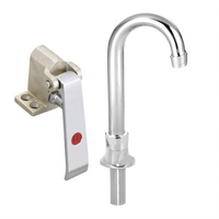 BK Resources Single Pedal Metering Knee Valve with 3-Inch Gooseneck Deck Mount Spout