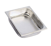 Admiral Craft 1/2 Size Solid Stainless Steel Food Pan, 2-1/2 Inch Deep, 24 Gauge