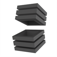 Vollrath Stackable Wood Buffet Support Cube with Lid, 9-1/16 Inch Square, Black