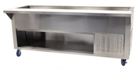 Advance Tabco 5-Pan Refrigerated Cold Pan Table With Enclosed Base, 77-3/4 Inch Wide, Stainless Steel, R290