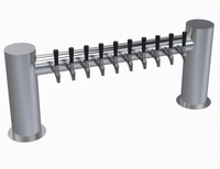 Krowne Max-H Style 47-Inch Countertop Glycol-Cooled 10-Faucet Beer Tower