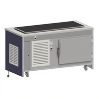 Atlas Metal INFFB-4 Mobile Refrigerated Frost Top with Refrigeration Base, 64