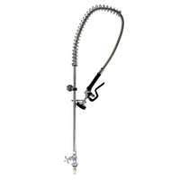 BK Resources OptiFlow Single-Valve Single-Hole Deck-Mount Pre-Rinse Assembly with 44-Inch Hose