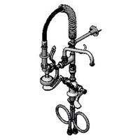 T&S Brass Mini Pre-Rinse Unit, Deck Mount, with Low-Flow Spray Valve and 8-Inch Swing Nozzle