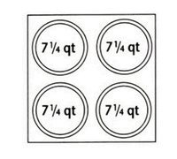 Nemco 67409 Stainless Steel Adapter Plate with Four 7-1/4 Qt. Round Inset Holes for 6060A