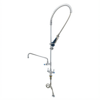 T&S Brass EasyInstall Single Hole Deck Mount Pre-Rinse Unit with 12-Inch Add-On Faucet
