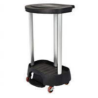 Rubbermaid Commercial Premium Hands-Free Linen Hamper Laundry Cart, Black