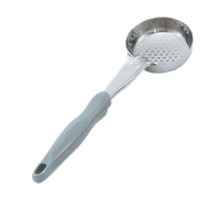 Vollrath Jacob's Pride 4 oz Perforated Round Bowl Spoodle Portion Control Serving Spoon with Gray Handle