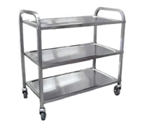 Omcan 3-Shelf Stainless Steel Knock-Down Bussing Cart