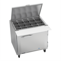 Victory UltraSpec V-Core 36-Inch One-Section Self-Contained Mega Top Sandwich Prep Refrigerator with 15-Pan Opening