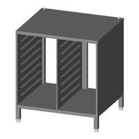 Lainox Open Cabinet Stainless Steel Oven Stand with Side Runners, 9+9 EN1 (600 x 400)
