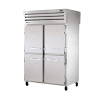 True SPEC SERIES Pass-Thru Two-Section Reach-In Refrigerator with Solid Half Swing Doors Front and Rear, Stainless Steel, Top-Mounted Self-Contained