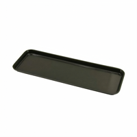 Omcan USA Rectangular Fiberglass Market Tray, 26 x 9 x 1 Inches, Black