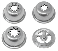 Stainless Steel Churro Nozzle Set for Standard Sausage Stuffers, 6 Shapes