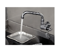 Town Equipment Manual Wall/Splash-Mount Pot Filler Faucet with 6-Inch Swivel Spout and Wrist Handle