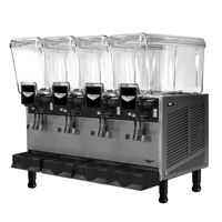 Vollrath Four-Bowl Countertop Refrigerated Beverage Dispenser with Fountain Spray Circulation, 3.2-Gallon Bowls