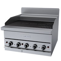 Garland GF30-BRL GF Sentry Flame Failure Series 30-Inch Countertop Gas Charbroiler with Ceramic Briquettes