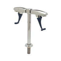 T&S Brass 12-Inch Deck Mount Double Pedestal Glass Filler Faucet with 1/2-Inch NPT Male Shank