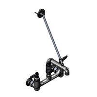 T&S Brass Wall-Mount Service Sink Faucet, 8-Inch Centers, Lever Handles, Dual Vacuum Breaker, Rough Chrome