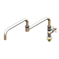 T&S Brass Big-Flo Single-Temperature Deck Mount Pot & Kettle Sink Faucet with 24-Inch Double-Jointed Swing Nozzle