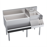 Krowne Royal Series 48-Inch Underbar Ice Bin/Cocktail Station with Left Ice Bin and Blender Station