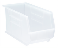 Quantum Ultra Stack & Hang Clear Polypropylene Storage Bin, 8-1/4 x 18 x 9 Inches