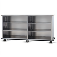 Weather-All Stainless Steel Portable Back Bar, 3-Sided Enclosed, 8-Foot